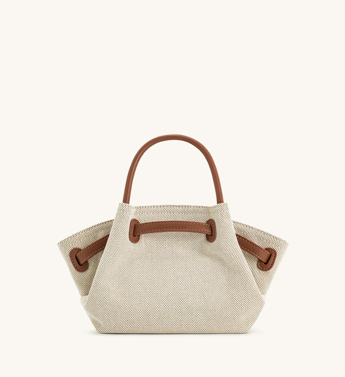 Hana Mini Tote Bag - Brown canvas