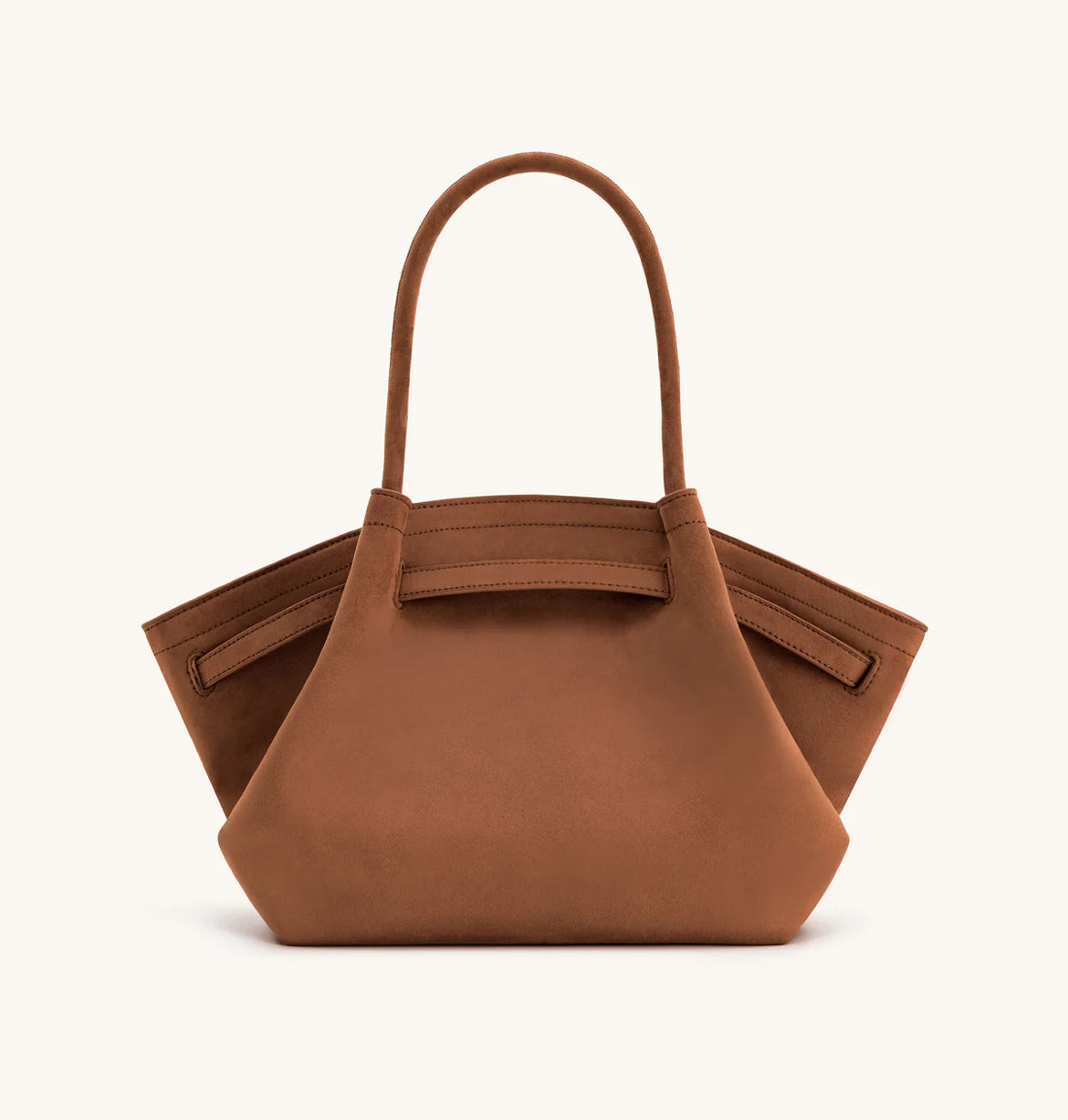 Hana Medium Faux Suede Tote Bag : Brown