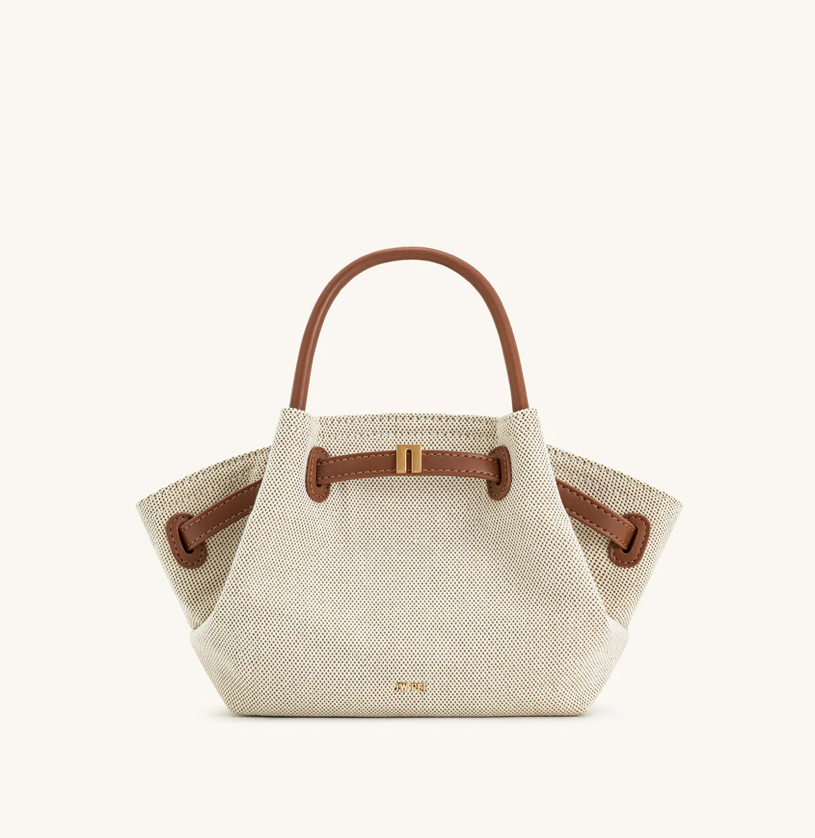 Hana Mini Tote Bag - Brown canvas