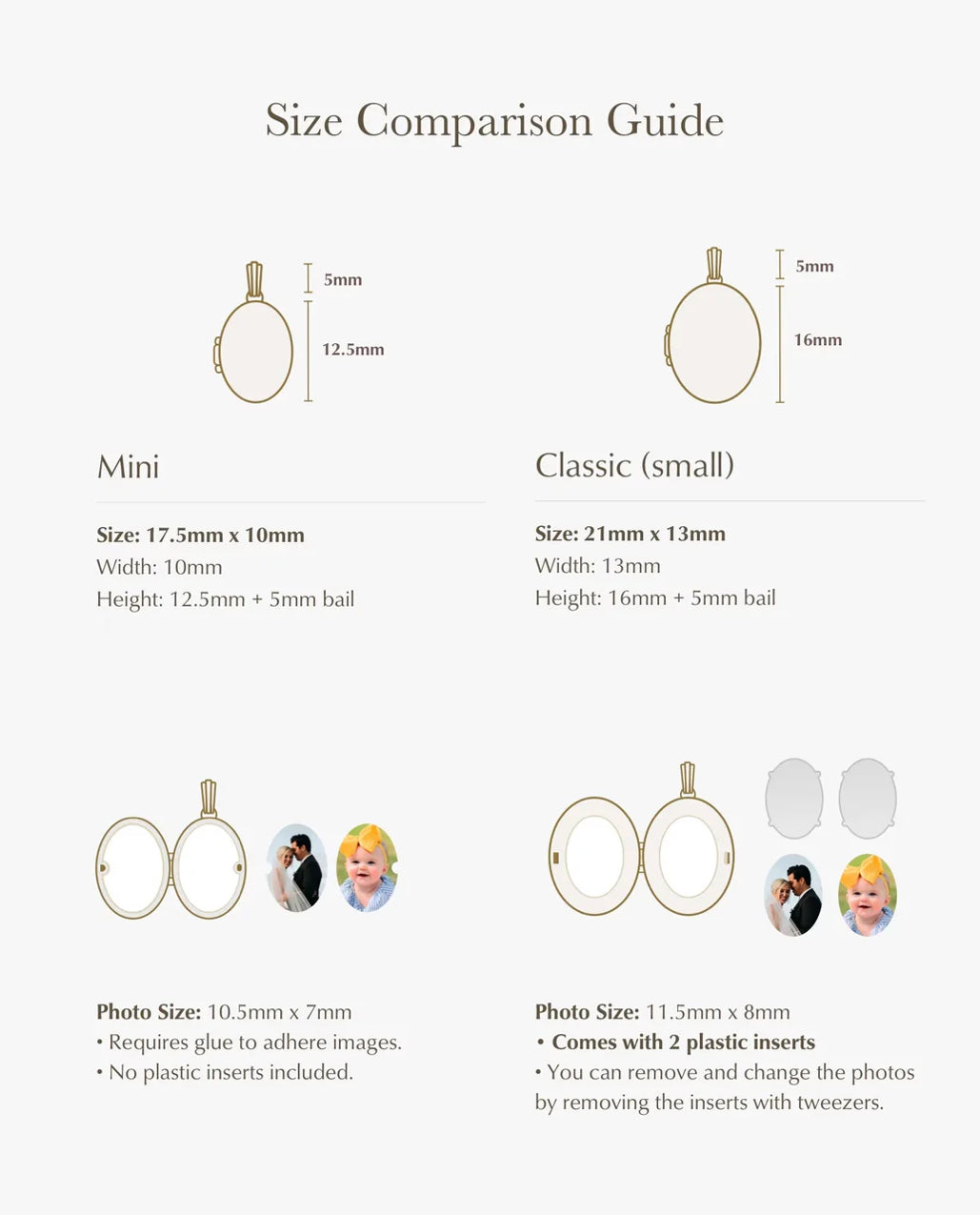 Engraved photo lockets