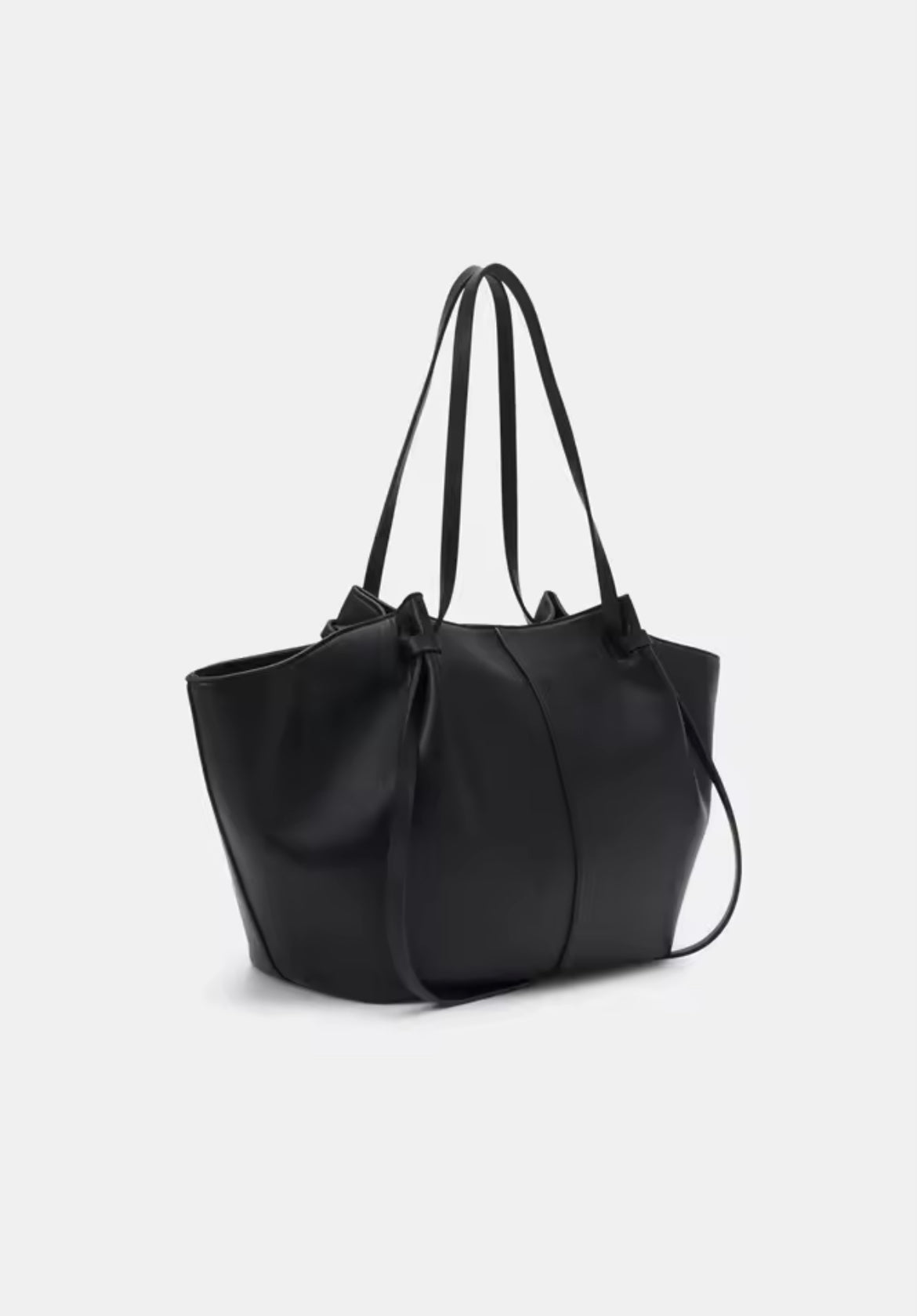 Hana Medium Faux Suede Tote Bag : Black