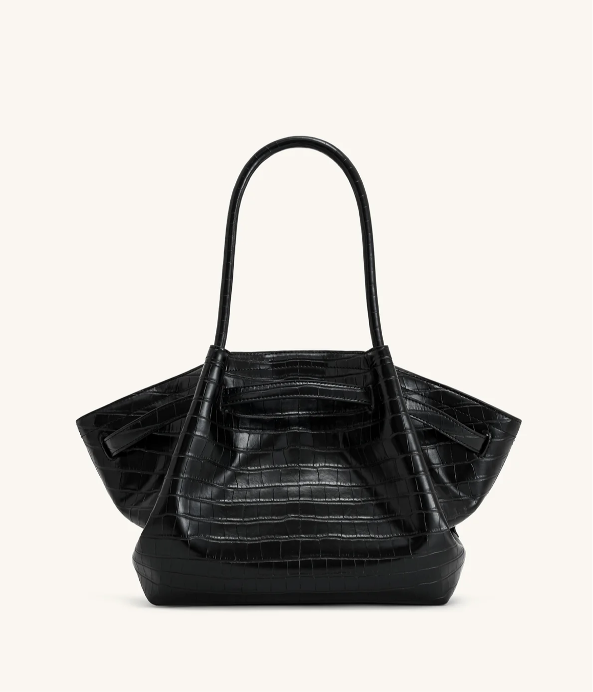 Hana Medium Faux Suede Tote Bag : Latte