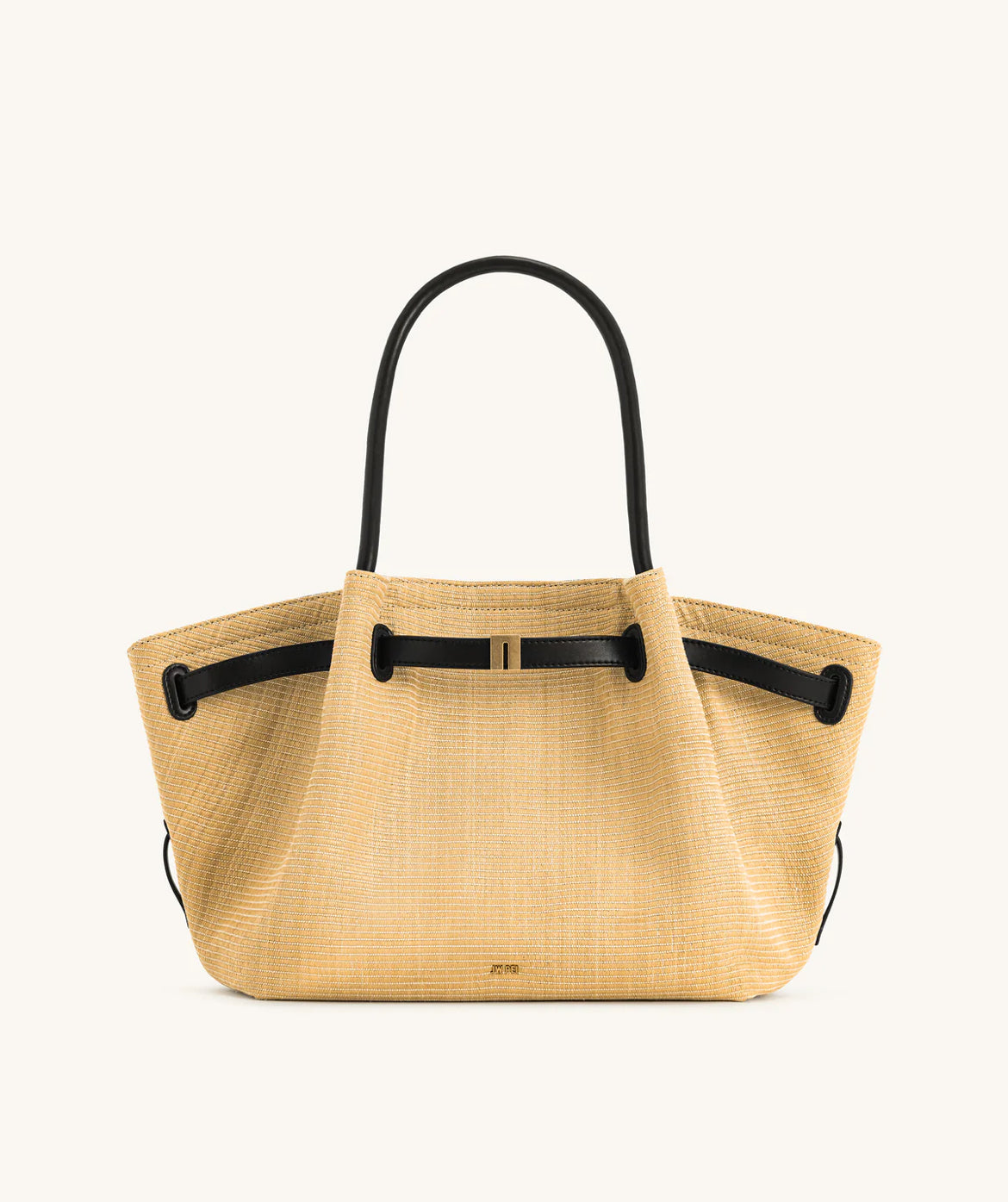 Hana Medium Faux Suede Tote Bag : Brown Straw