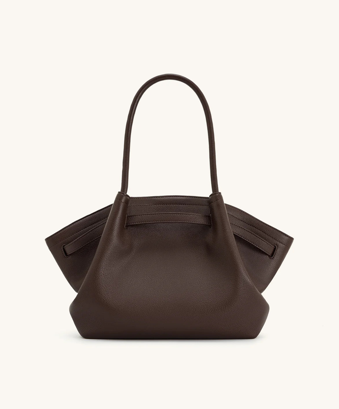 Hana Medium Faux Suede Tote Bag : Dark brown