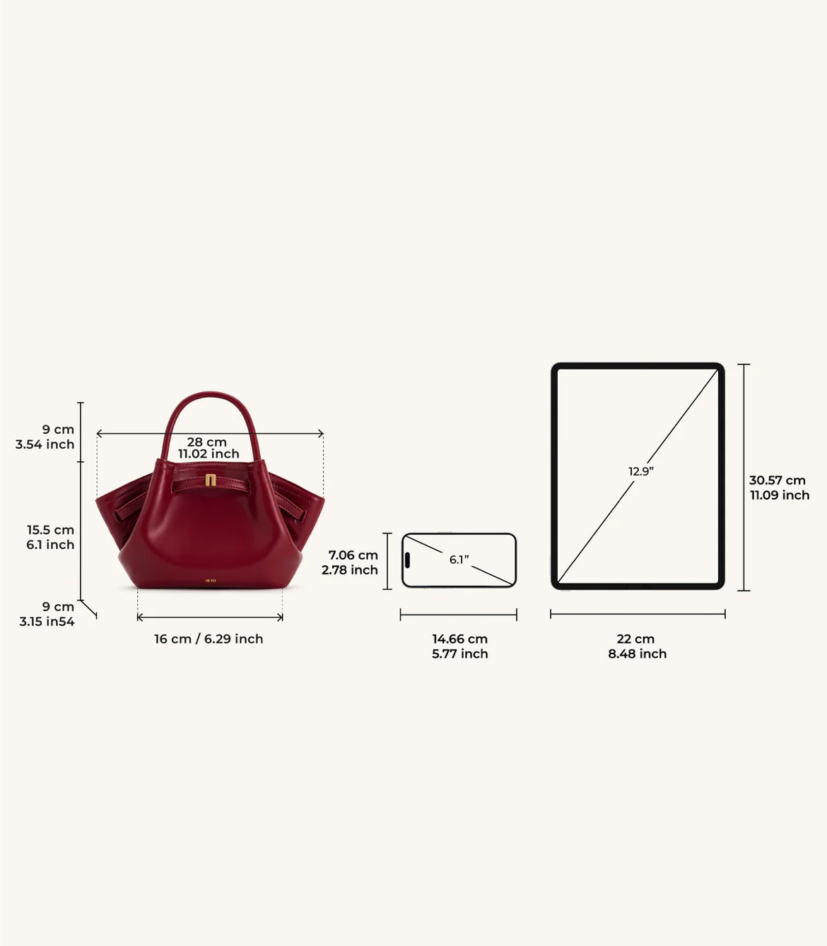 Hana Mini Tote Bag - Claret