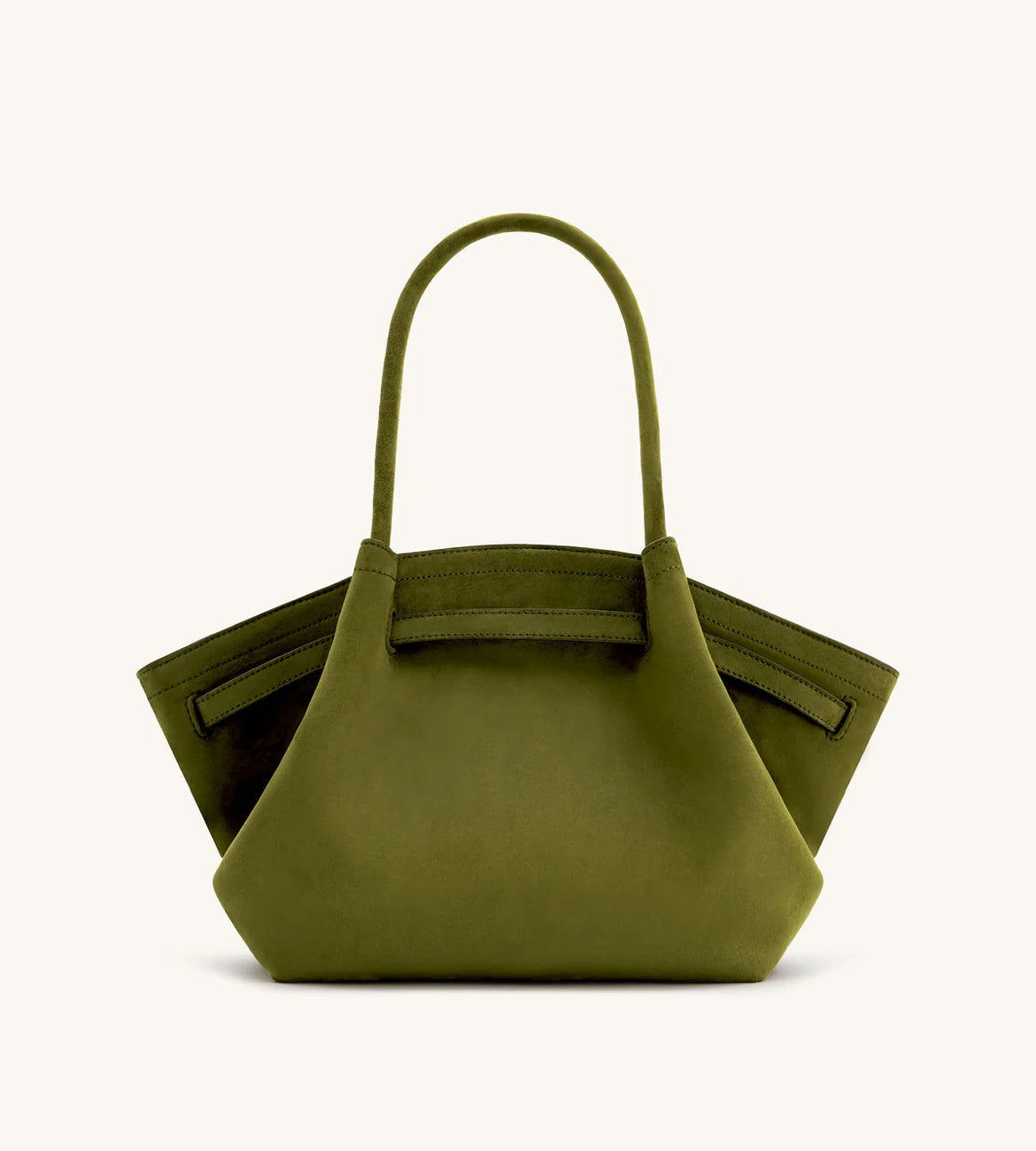 Hana Medium Faux Suede Tote Bag : Dark olive
