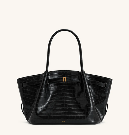 Hana Medium Faux Suede Tote Bag : Latte