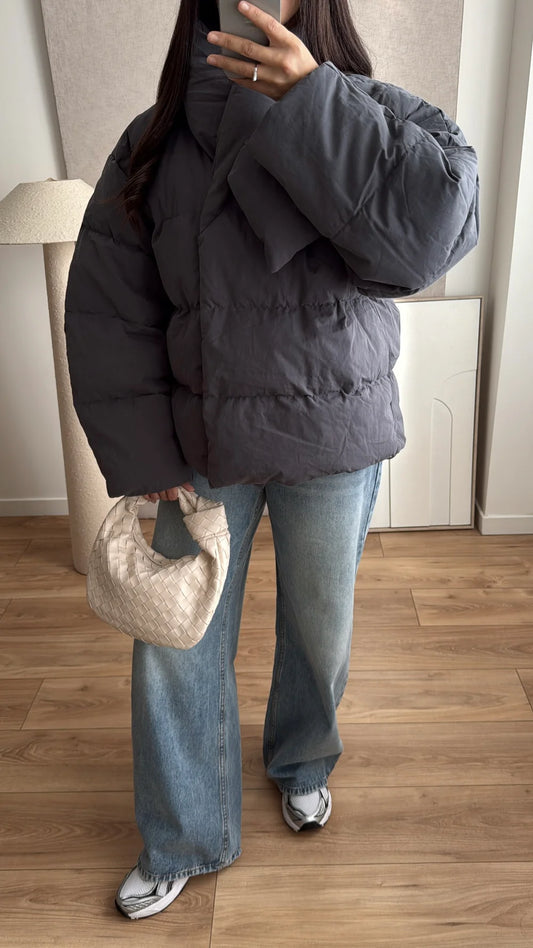PUFFER OVERSIZE COL MONTANT [ gris ]