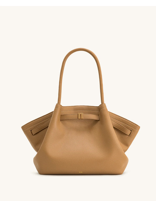 Hana Medium Faux Suede Tote Bag : Latte