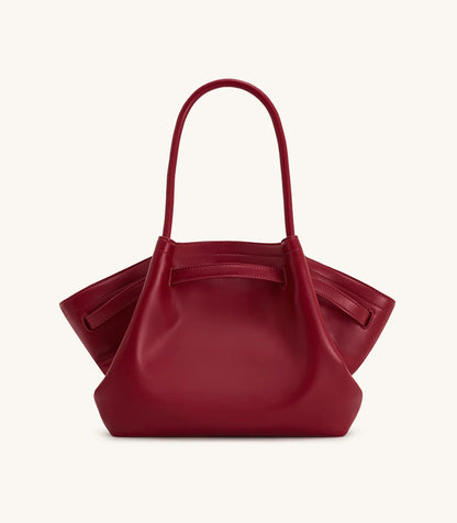 Hana Medium Faux Suede Tote Bag : Claret