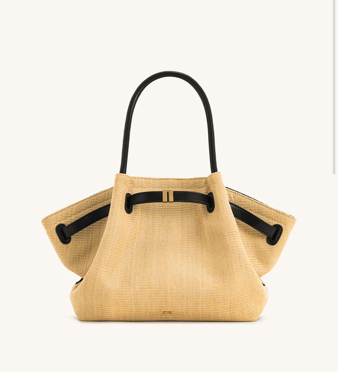 Hana Medium Faux Suede Tote Bag : Brown Straw