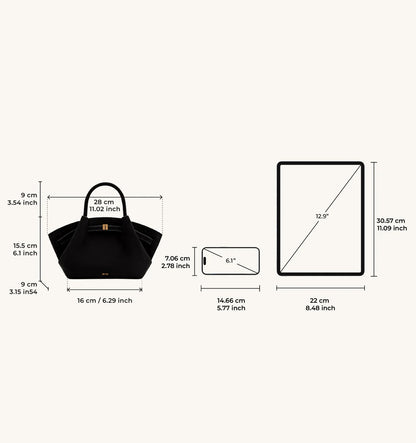 Hana Mini Tote Bag - Black