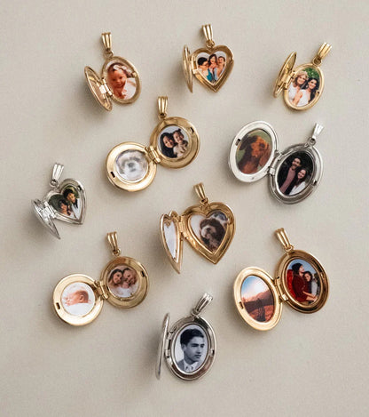 Engraved photo lockets