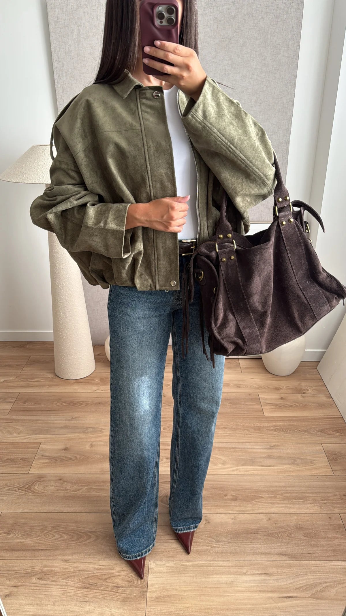 Oversize en suédine [KAKI]