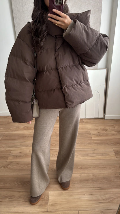 PUFFER OVERSIZE COL MONTANT [ MARRON ]