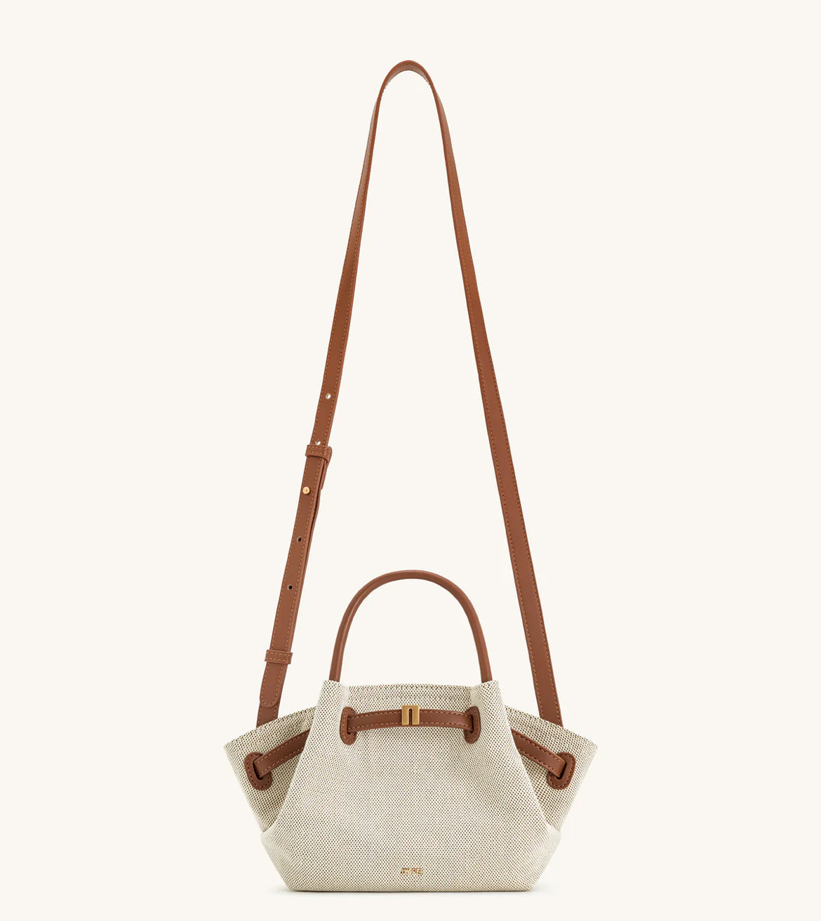 Hana Mini Tote Bag - Brown canvas