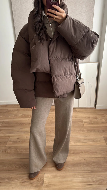 PUFFER OVERSIZE COL MONTANT [ MARRON ]