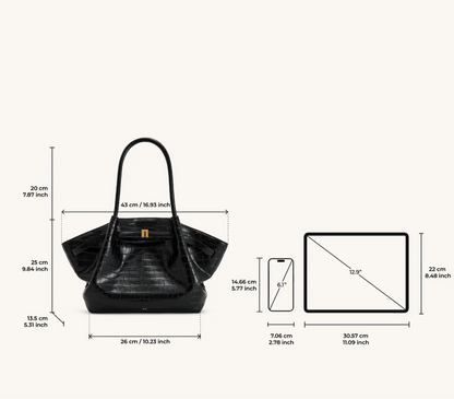 Hana Medium Faux Suede Tote Bag : Latte